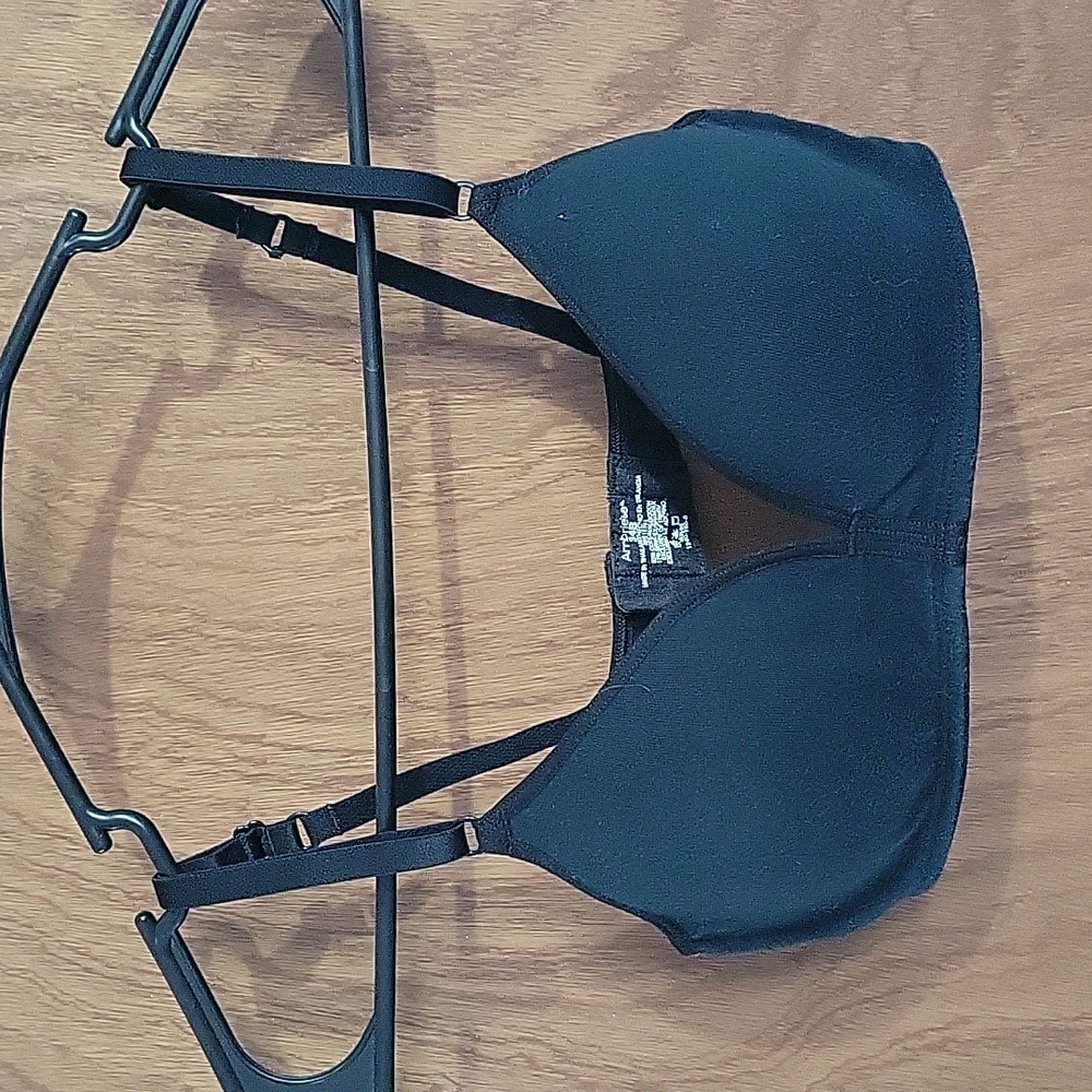 Black thin padded bra